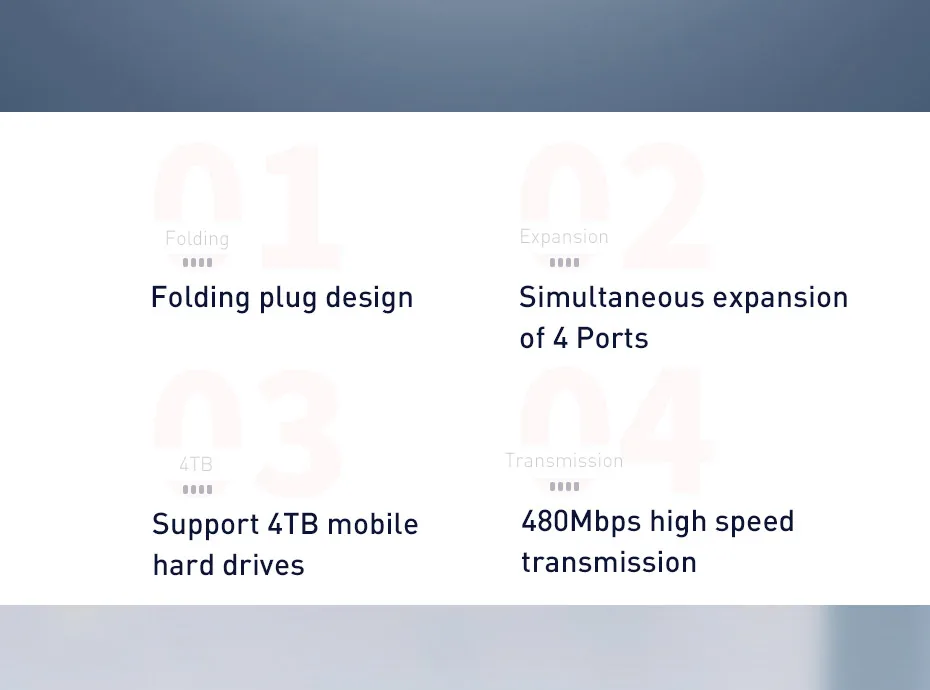 Baseus 4 порта Высокоскоростной usb-хаб несколько для настольного компьютера USB 2,0 сплиттер ноутбук адаптер портативный мульти usb-порт для док-станции Hab
