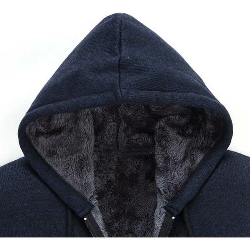 2019 мужской кардиган с капюшоном на молнии вязаный свитер куртка новинка Осень