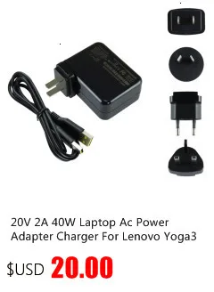 20 в 3.25A 65 Вт адаптер питания зарядное устройство для lenovo X1 Carbon G400 G500 G505 G405 YOGA 13 с США Великобритании ЕС AU 4 вилки