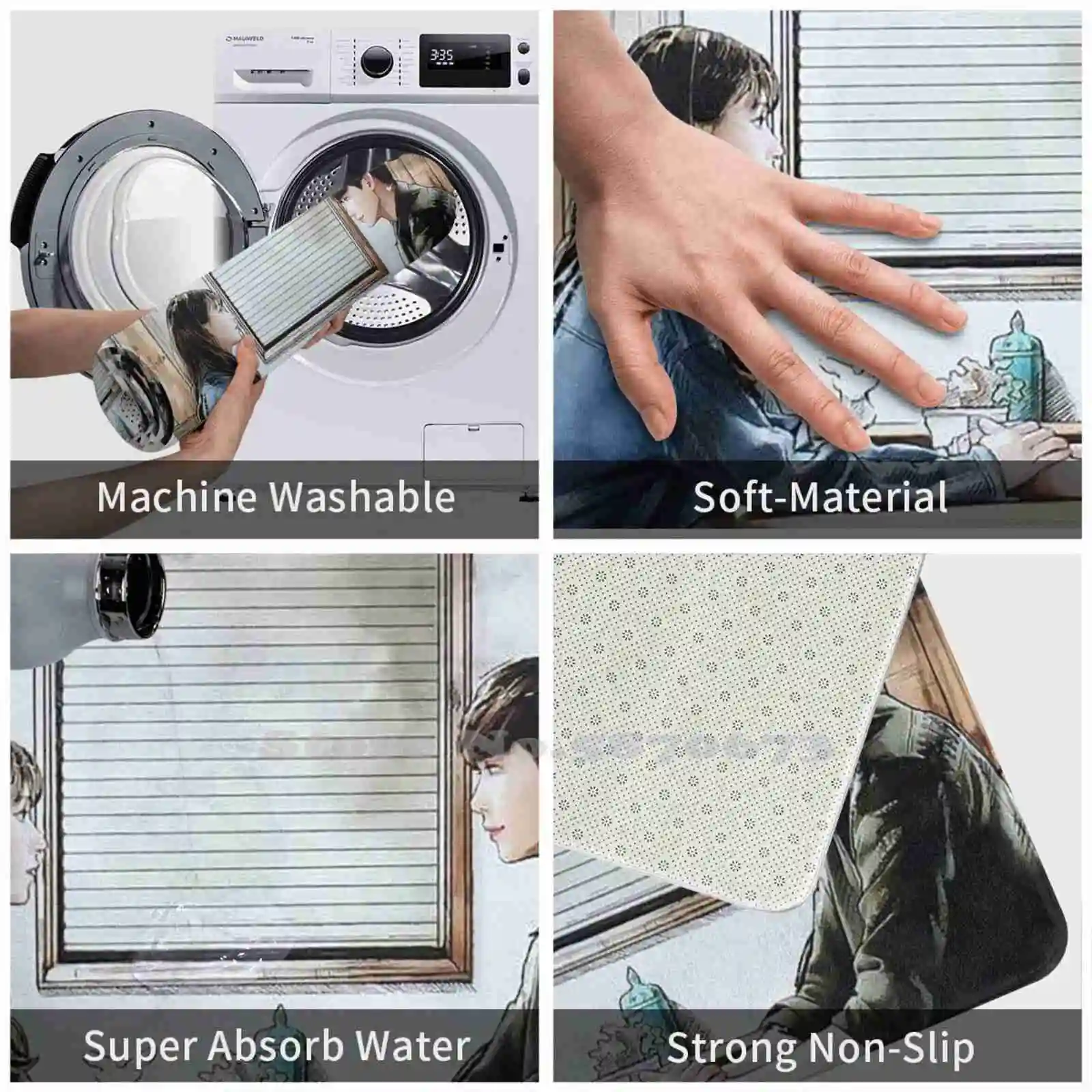 Драма W мягкая подушка домашний коврик дверной женский корейский Мальчики над