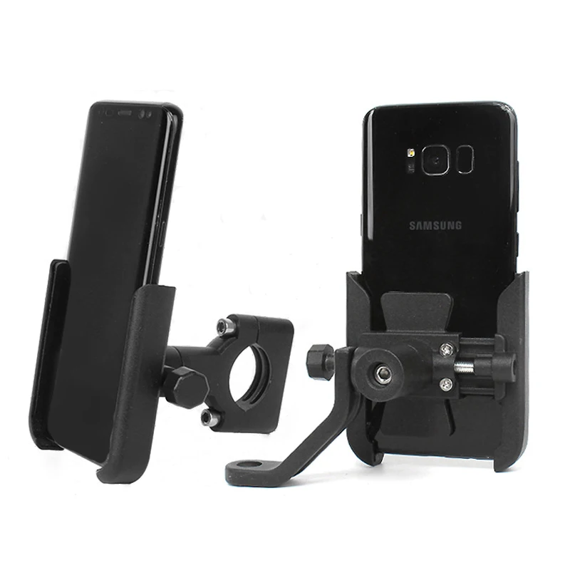 aluminum mountain motorcycle bicycle handlebar phone holder adjustable motorcycle rearview mirror cellphone mount for iphonex xr free global shipping