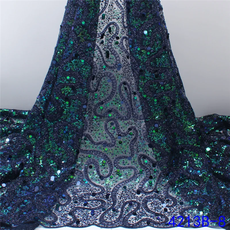 Африканская французская сетчатая ткань с вышивкой блестками модная свадебная