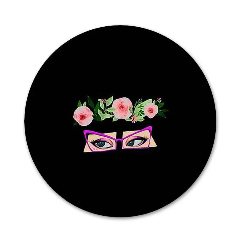 58 мм Восточная женщина хиджаб лицо мусульманской Исламской девушки значки