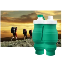 telescopic portable silicone folding coffee cup outdoor children adult sports travel cup with lids solid color