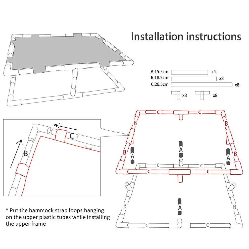 

Super Soft Dog Bed Elevated Bed Cat Pet Mat Beds House Without Cushion Pets Product Accessories Easy To Assemble Portable
