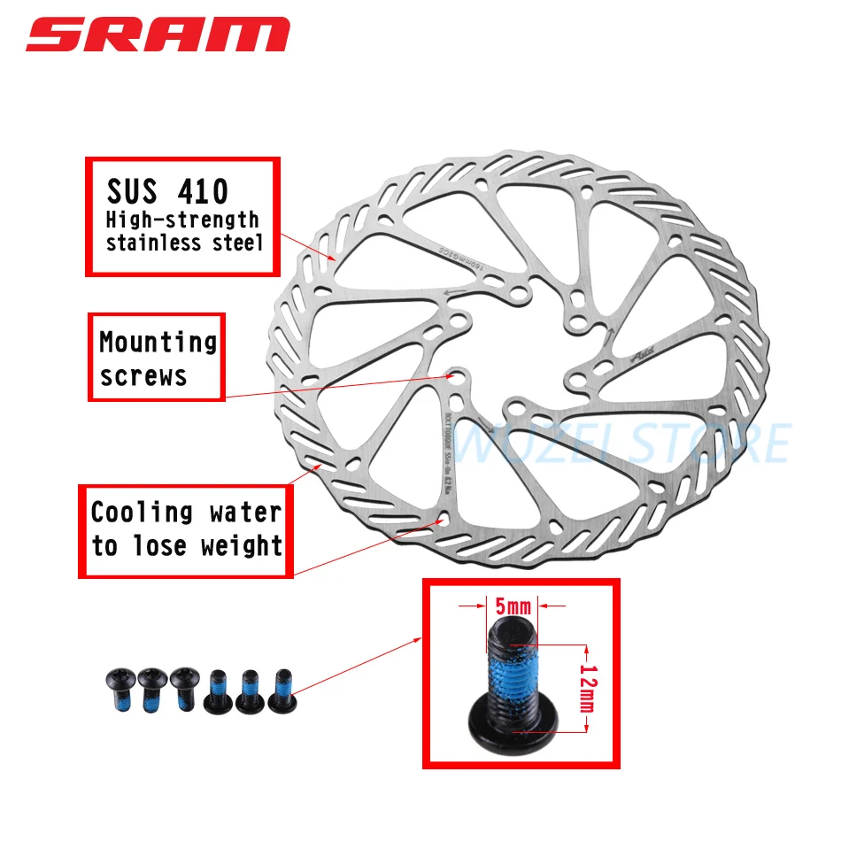 SRAM AVID центральный тормозной диск G3 160/180 / 203 мм HS1 6 винтовой ротор CNTRLN XR круглые