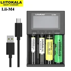 2022 LiitoKala Lii-M4 18650 ЖК-дисплей универсальное умное зарядное устройство тестовая емкость для 3,7 в 1,2 в 26650 18650 21700 18500 AA AAA 4 слота