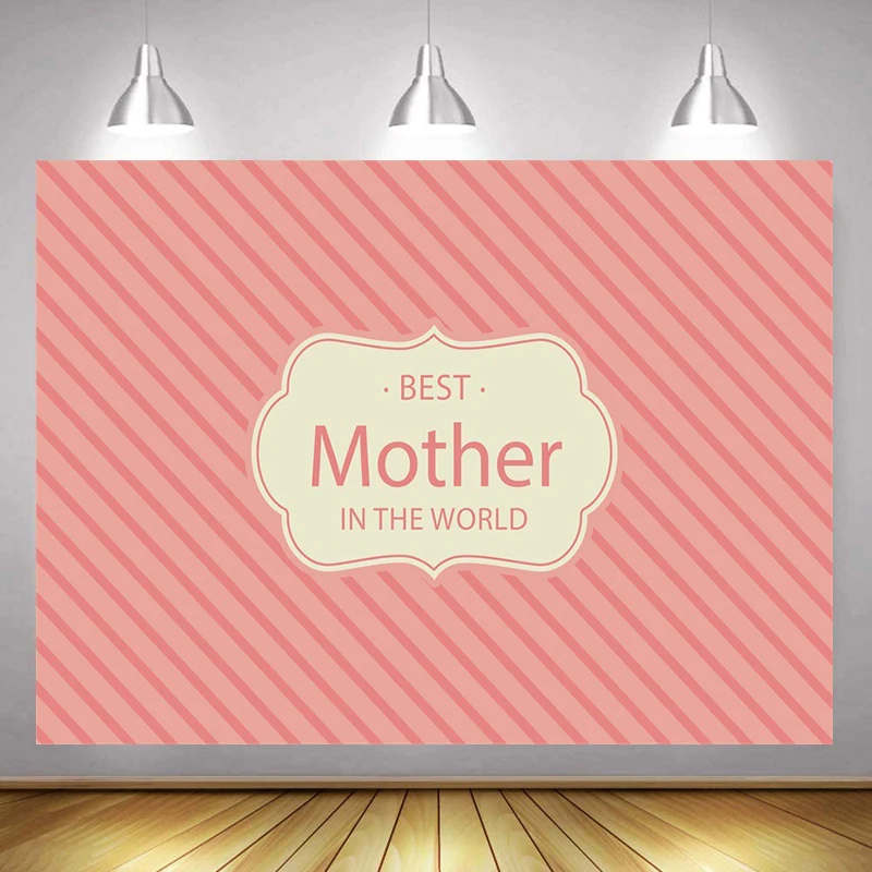

Cozy Mother's Day Pink Theme Party Photography Background Home Studio Photos Mom Festival Decorate Kids Custom Vinyl Backdrop