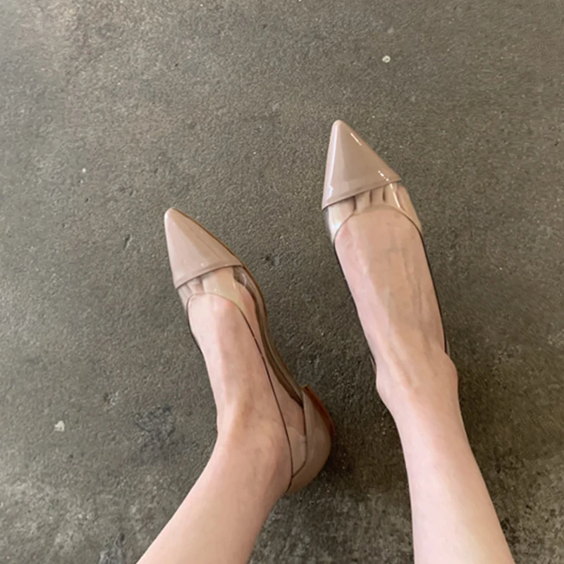 

Three-color Women's Fashion Shallow Mouth Flat Pointed Toe Shoes Fall/Winter 2020 Women's Size Leather 33-46