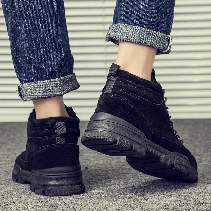 Замшевые ботинки мотоциклетные Martin Мужская модная уличная походная обувь