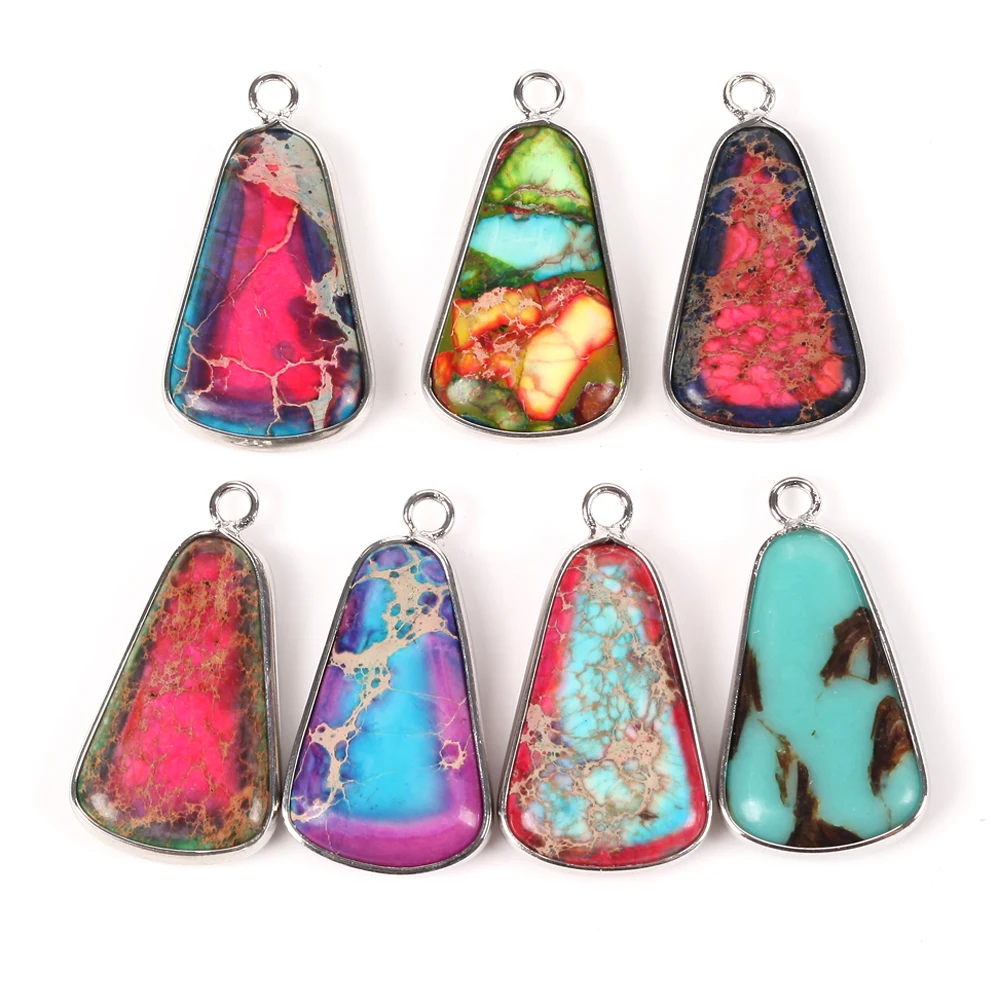 Трапециевидный морской осадок природное искусственное украшение подвеска