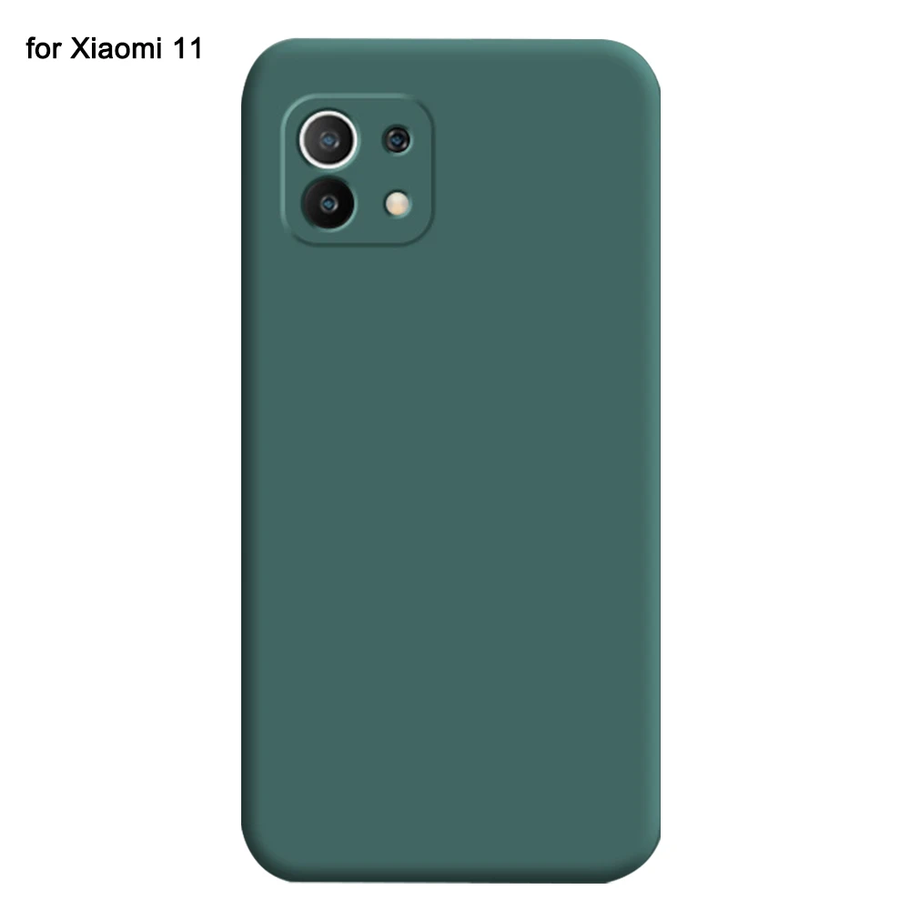 

Silicone Phone Soft Case Colorful Liquid Soft Rubber Cover Slim Smooth Shockproof Phone Casing For Xiaomi Mi 11/Mi 11pro