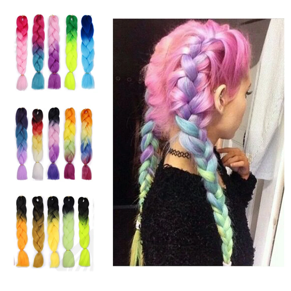 Синтетическая оплетка для наращивания волос вязания крючком плетение 24 дюйма