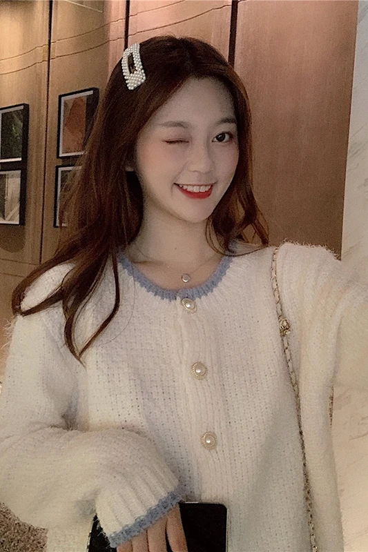 Женское пальто новинка весны 2020 стильный милый женский короткий вязаный