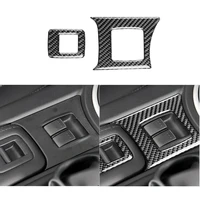 carbon fiber center armrest console button switch frame panel fit for mazda mx 5 miata 2009 2015 mx5 nc roadster car accessories