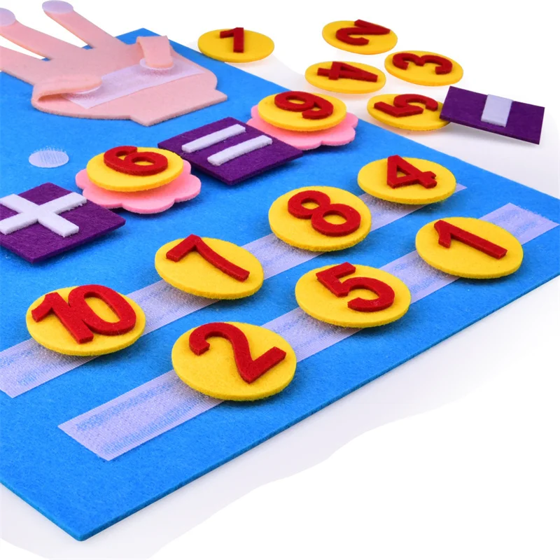 

Kid Montessori Toys Felt Finger Numbers Math Toy Children Counting Early Learning For Toddler Intelligence Develop Teaching Aid