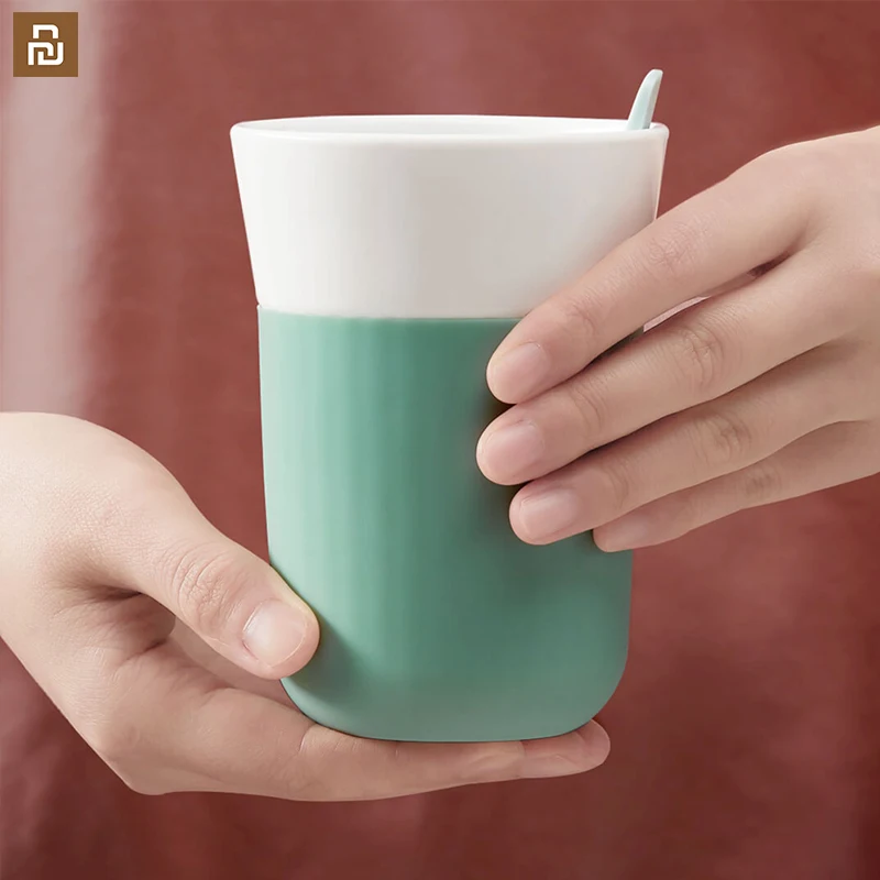 Керамическая чашка для кофе модная простая и молока теплые чашки с силиконовым