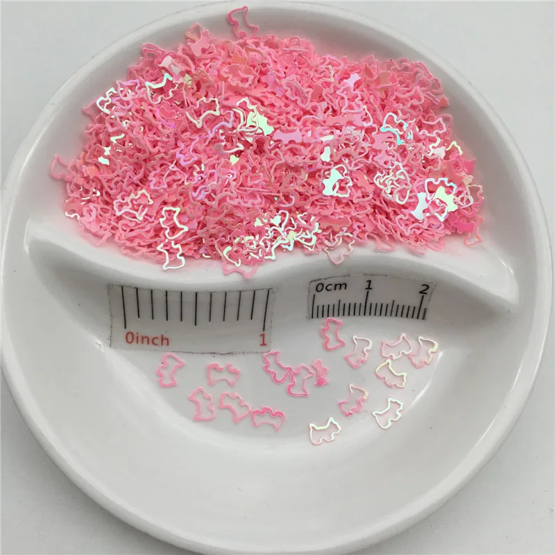 AB Pink 4 мм милые в форме собаки ПВХ свободные блестки для маникюра ногтей, свадебные конфетти, аксессуары для орнамента/ремесла - Цвет: AB Pink