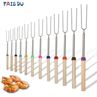 32 inch 13pc marshmallow roasting sticks extendable forks set telescoping smores skewers for sausage camping stove bbq tools