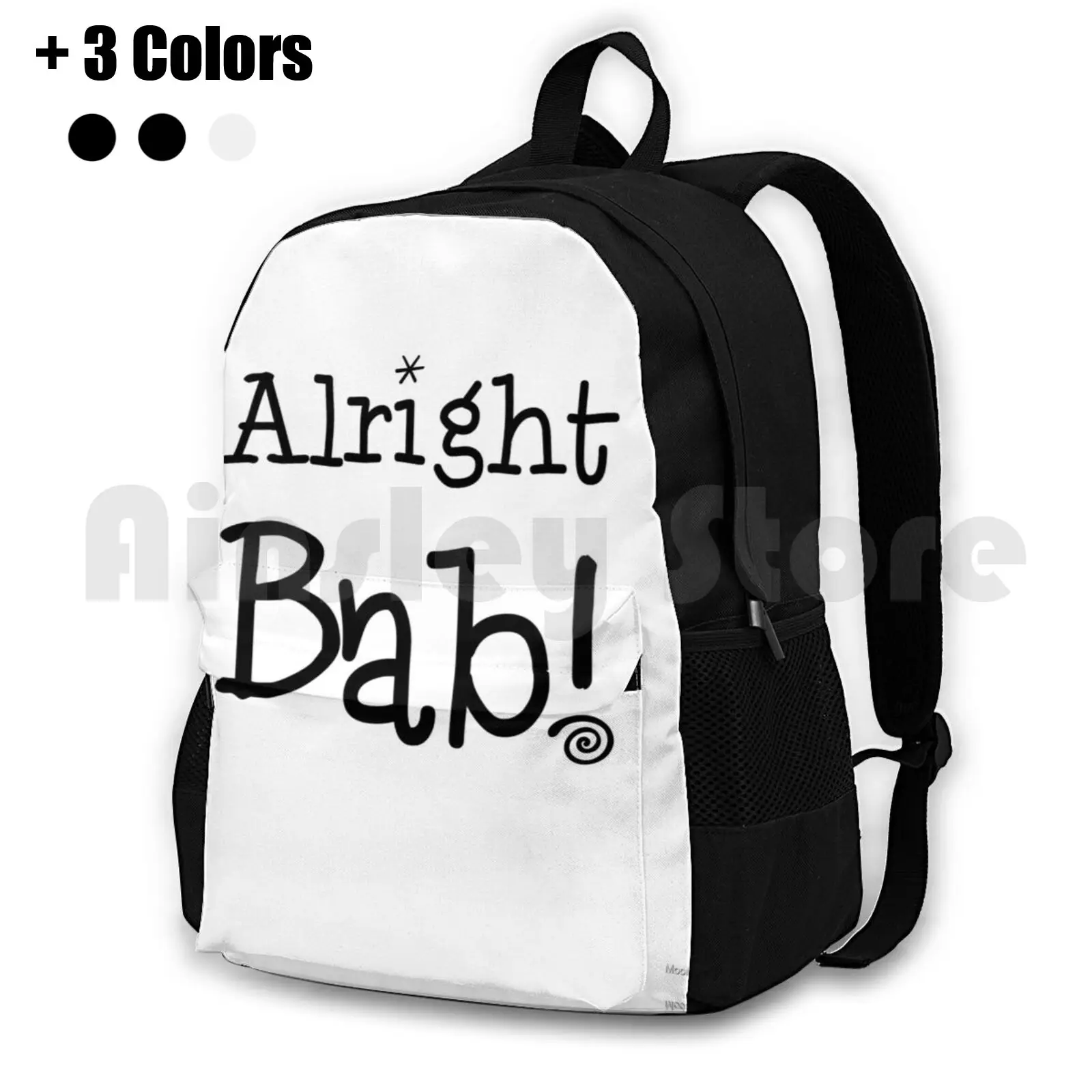 

Alright Bab! Outdoor Hiking Backpack Riding Climbing Sports Bag Typography Birmingham Alright Bab Brum Brummie Slang Dialect