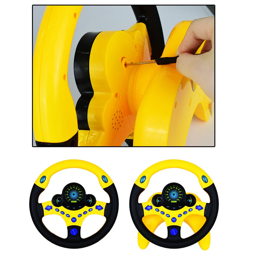 Дети Монтессори мультфильм имитация руль музыкальный контроллер привода пилот