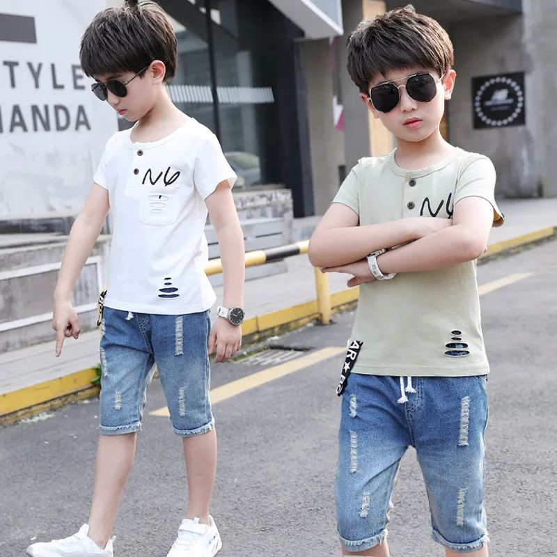 Новые спортивные костюмы летние комплекты одежды для мальчиков-подростков