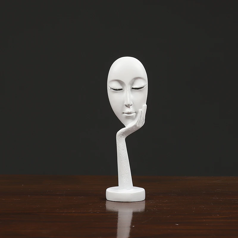 

Neylend Mini Think About Figure Sculpture Resin Statue Handicraft Ornament Tabletop Ornament Festival Gift Home Decoration