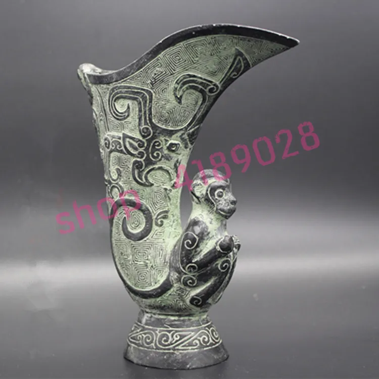 Ancient bronzes twelve Chinese Zodiac monkeys Warring States cups antiques Collectibles | Дом и сад