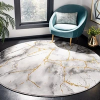 modern european round marble carpet bedroom living room sofa anti slip mat