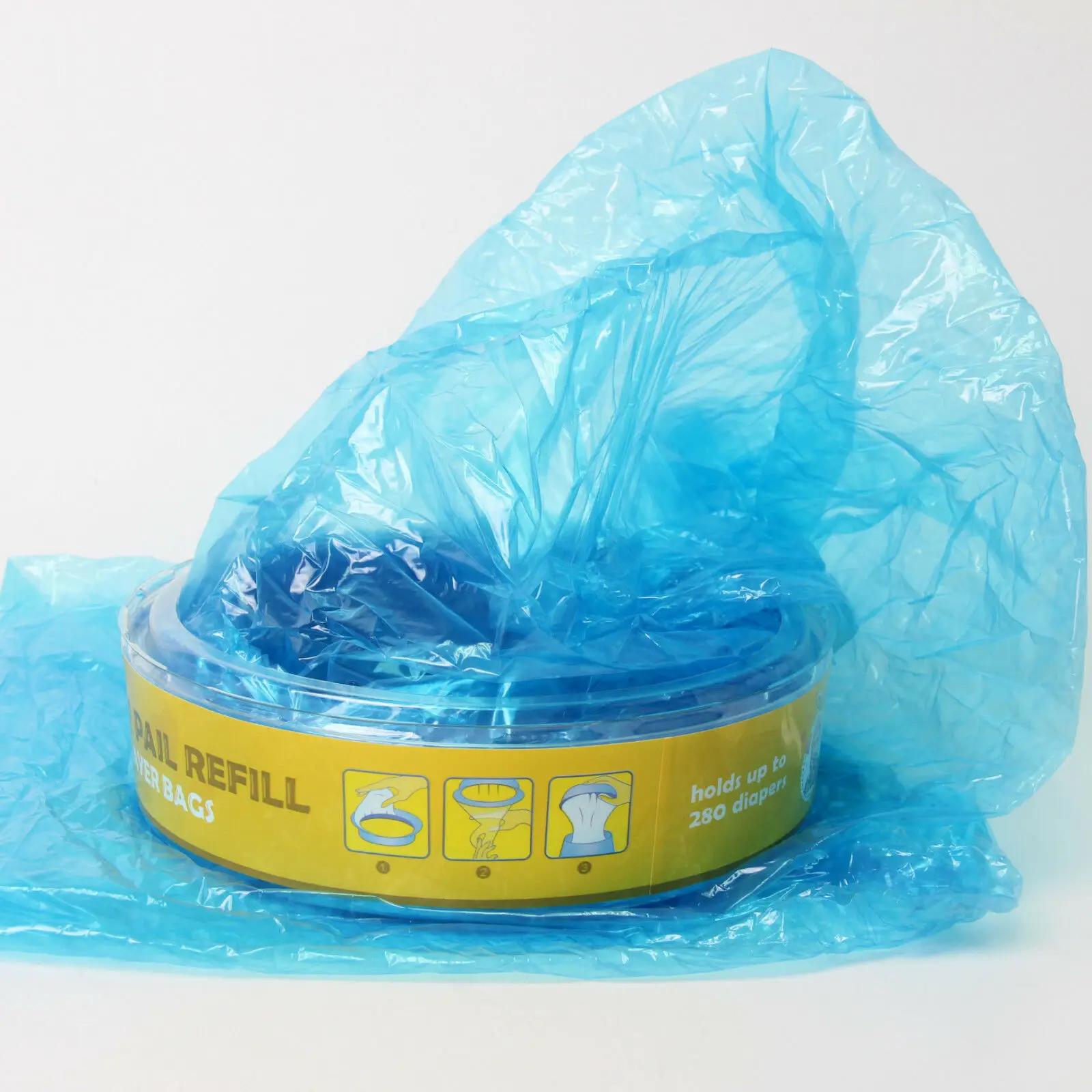 Cubo de pl&aacute;stico para pa&ntilde;ales de beb&eacute;, bolsas de basura de repuesto, Ideal para Genie, Angelcare, 4 Uds.-2