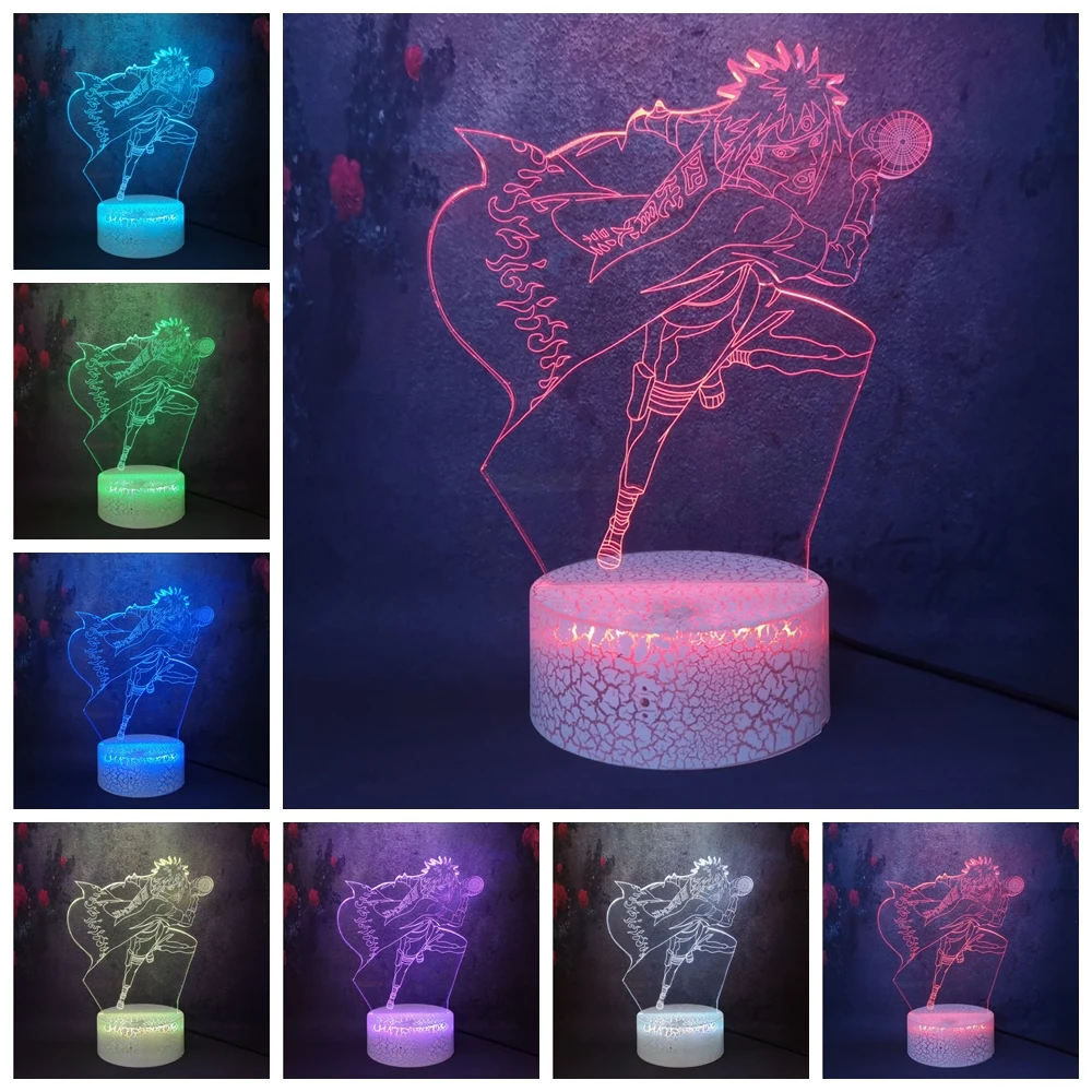 Светодиодный светильник с сенсорным управлением и затемнением 3D японский аниме