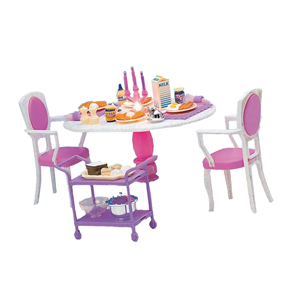 

Mini Dining Table Chair For Dollhouse Figure Accessory Decor
