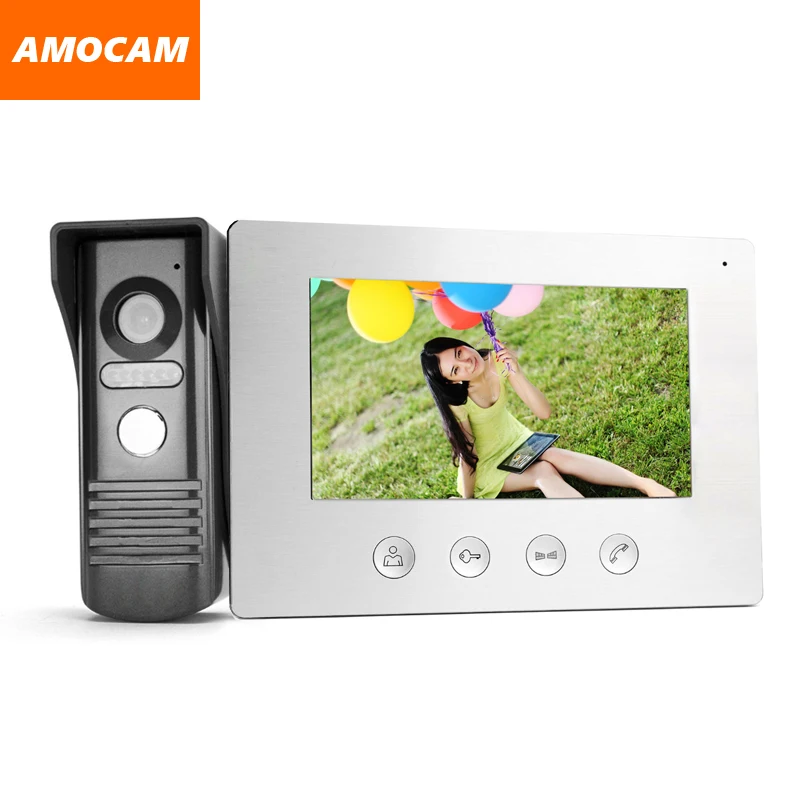 

7" TFT LCD Color Video Doorphone Doorbell Intercom System with IR Camera Night Vision for Villa Home Apartment