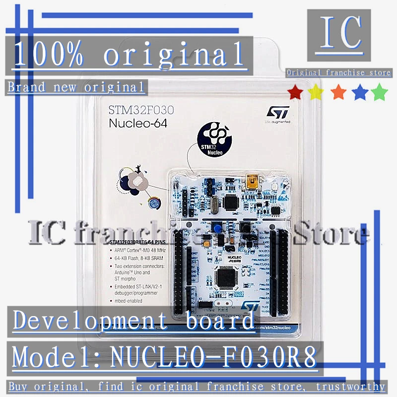 100% Совершенно новая Оригинальная 1 шт. макетная плата нуклео-F030R8 серия STM32 F0 |
