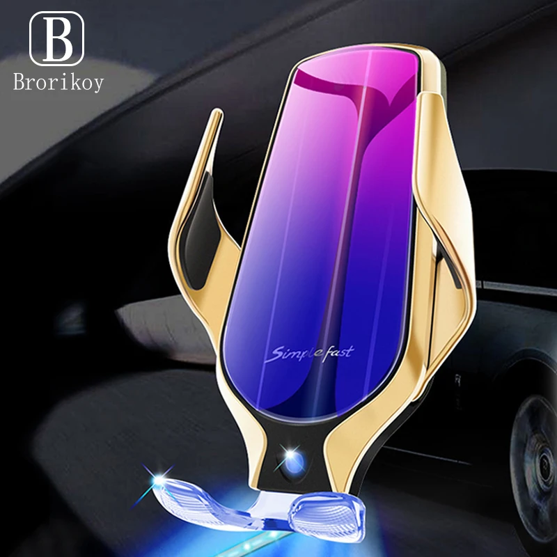 

Wireless Car Charger Qi Fast Charging infrared sensor for iPhone 11 Pro X Xs Max Samsung S20 S10 Note 10 Wireless Chargers stand