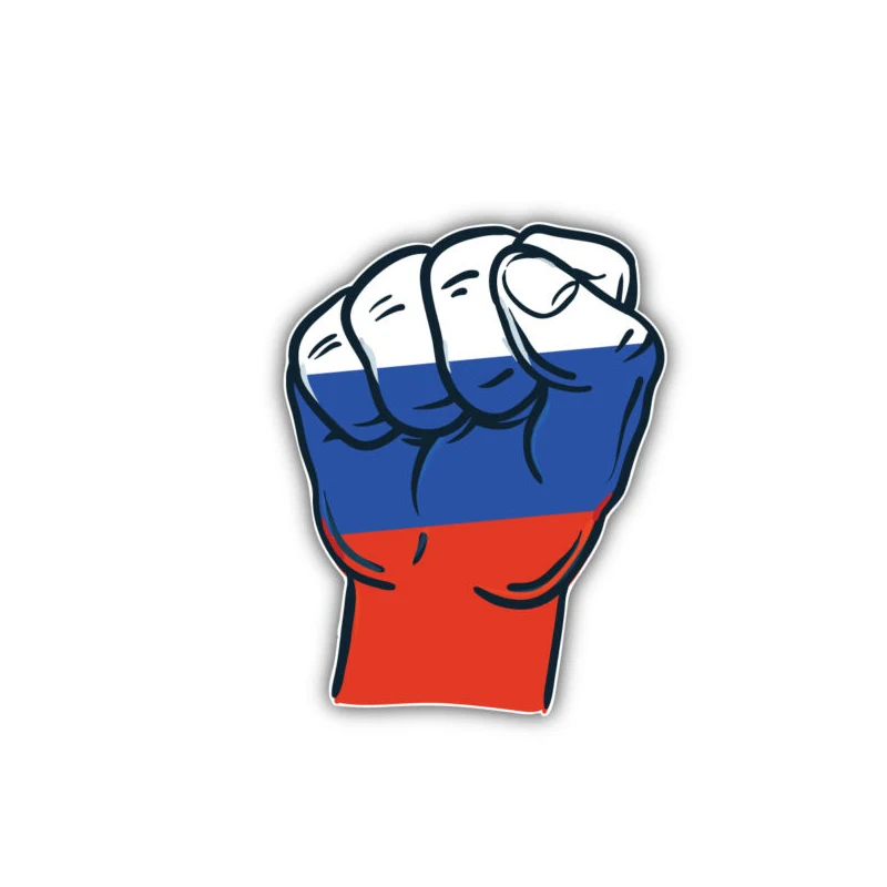 Интересные виниловые наклейки с изображением российского флага мира в виде
