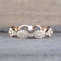ustar simple thin midi finger rings for women shiny cubic zirconia infinite rose gold engagement ring female fashion jewelry