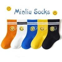 5 pairs cotton kids socks smiley socks winter socks for baby girls cute cartoon newborn toddler socks boys socks 0 12 yrs
