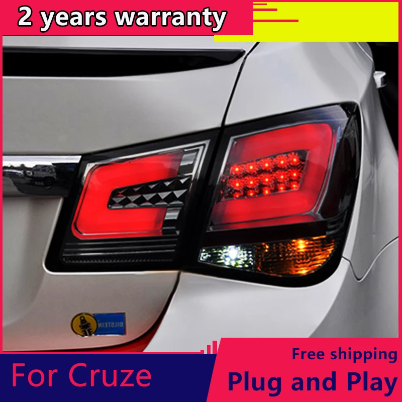 

KOWELL стайлинга автомобилей для Chevrolet Cruze 2009-2014 задних сигнальных огней, светодиодный задний фонарь задний багажник крышка лампы drl + сигнала + ...