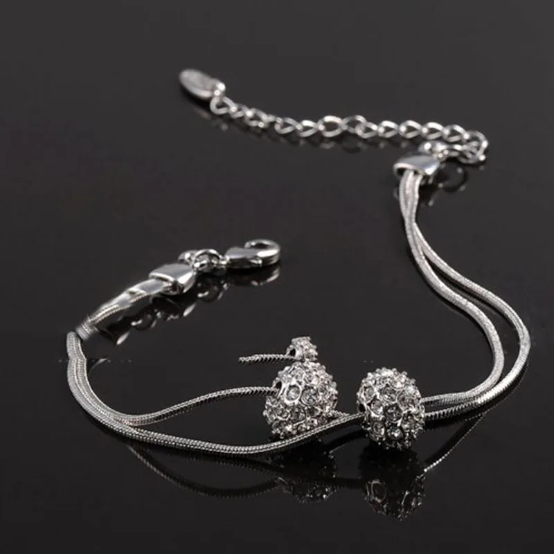 

Браслеты женские, из сплава, с двойными бусинами, покрытые розовым золотом, роскошные свадебные украшения 2060302425b