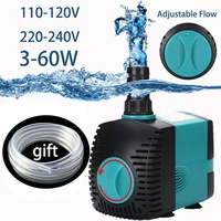ultra quiet submersible water fountain pump with pipe 60503525151063w fish tank pond aquarium water pump filter tank pump