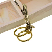 soild brass skull keychains gothic key and 2 pendant keyring for car rings bag decor