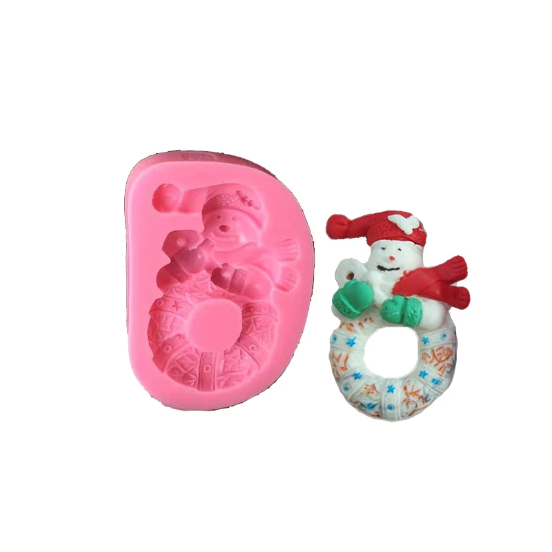 Снеговик Снежинка инструменты для готовки помадка силиконовые формы шоколад