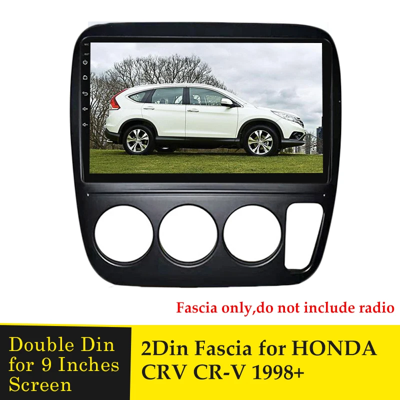 9-дюймовая радиопанель для HONDA CRV CR-V 1998 + двойной Din GPS DVD-плеер установка заправки