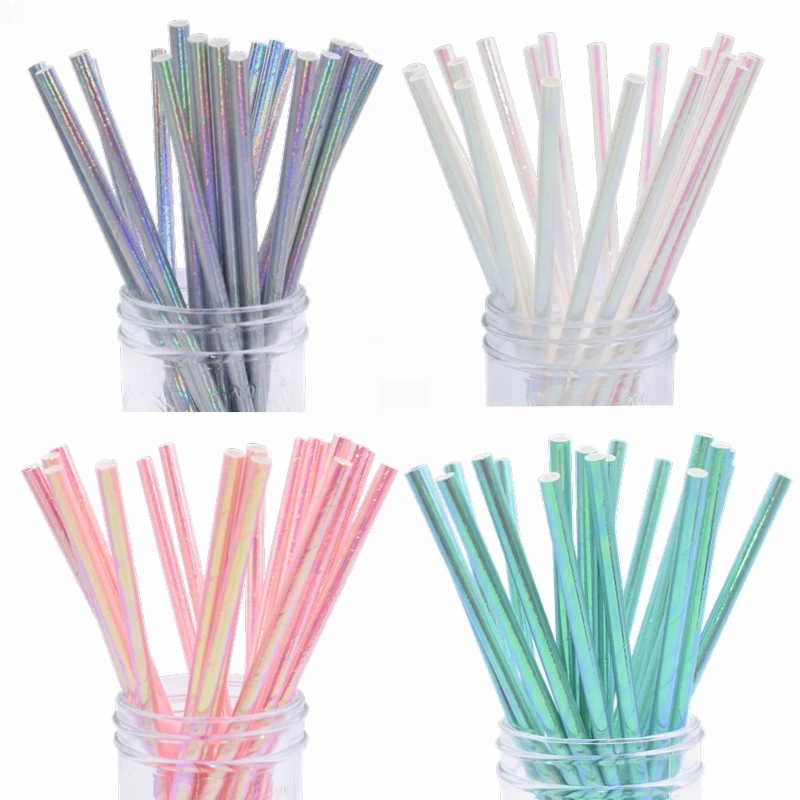 

25pcs Rainbow Paper Straws Drinking Straw Disposable Tableware Rainbow Straws for Kids Birthday Wedding Party Decoration Supplie