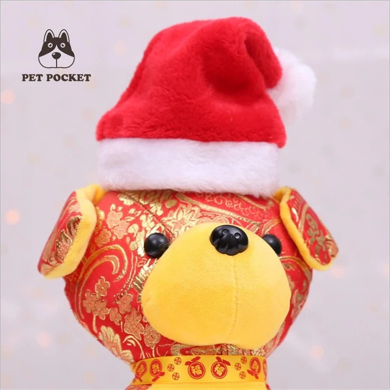 2019 Рождественская шляпа для собак кошек животных шерстяная пышная домашних
