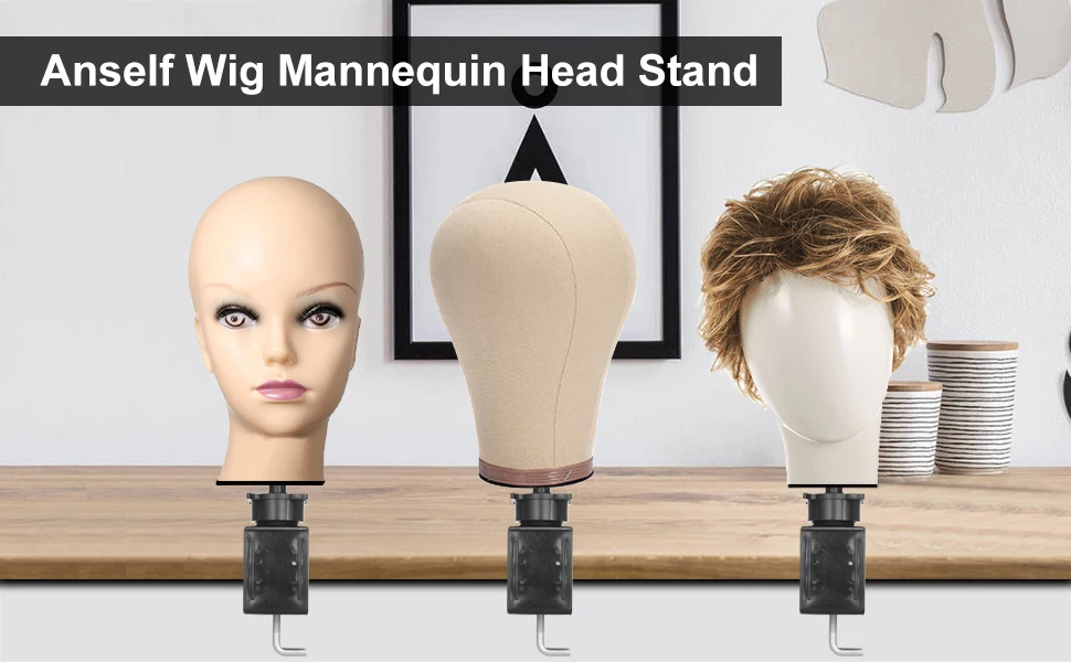 Парик C зажим для манекена подставка головы косметология стандартный