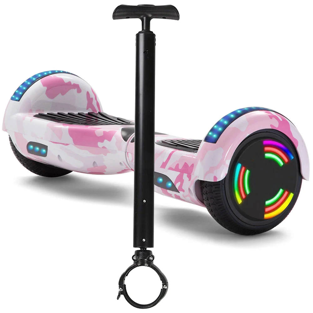 

Hoverboard 6.5 Inch Pink Camo For Kids Self Electric Scooters With Handle Bluetooth 500W LED Lights 2 Wheels Balance Hover Board