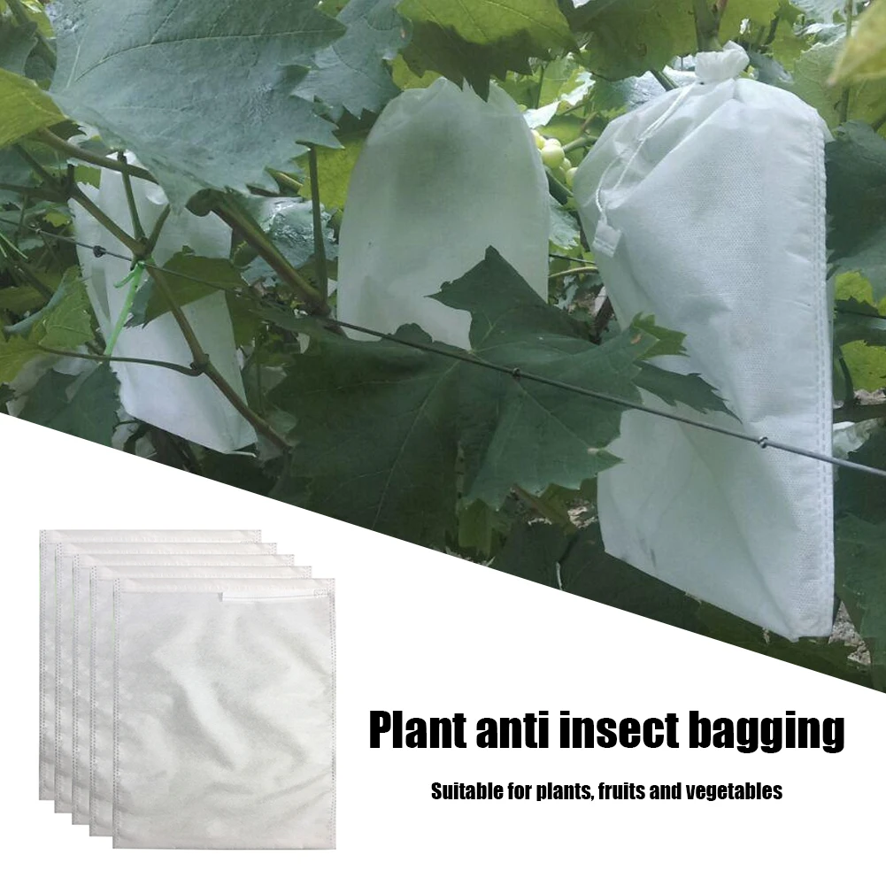 

50/100pcs Grape Fruit Protection Bags Anti Bird Garden Drawstring Net Bag Agriculture Pest Control Tool Prevent Fruit Tree