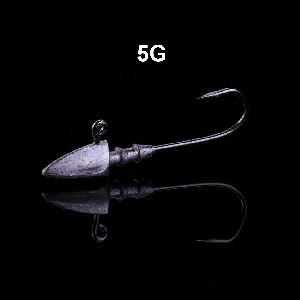 5G Ходить Рыбы 5 шт./лот приманка со свинцовым рыболовный крючок с зазубринами Jig Head рыболовный крючок для Мягкая приманка в виде червей 3,5g 5g 7g 10g 14 г, 20 г, карп рыболовные крючки - Цвет: 5G